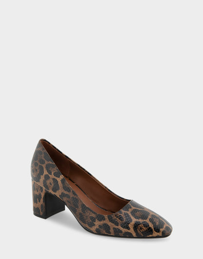 Women's Pump in Mocha Jaguar Embossed Print | Aerosoles Shoes