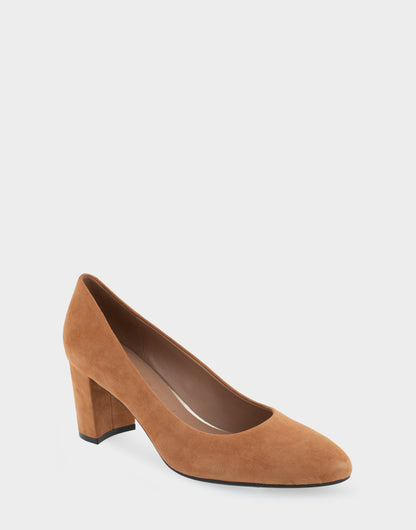 Betsy Tan Genuine Suede Mid Heel Pump | Aerosoles Shoes