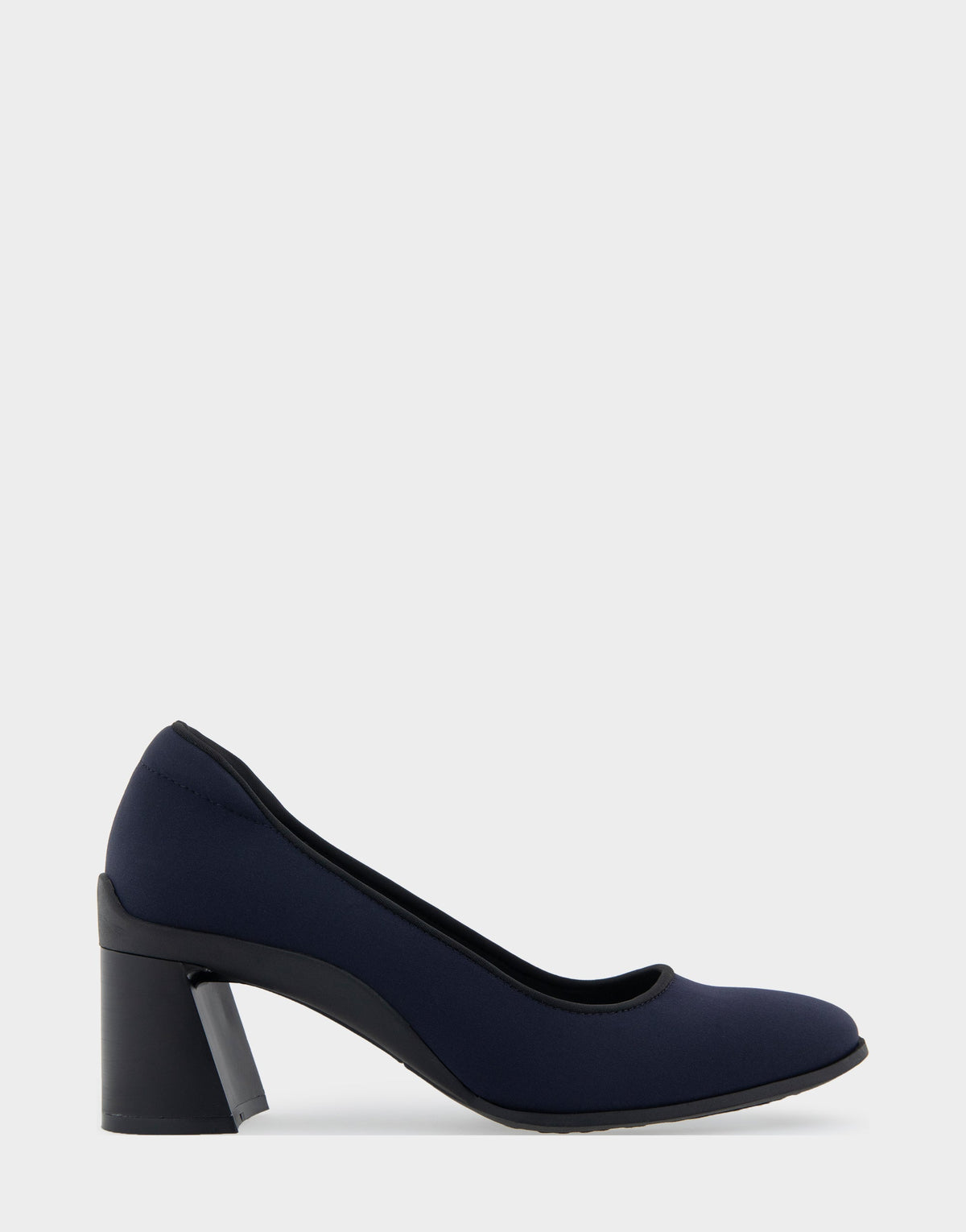 Casta Navy Stretch Gabardine Fabric Mid Heel Pump | Aerosoles Shoes